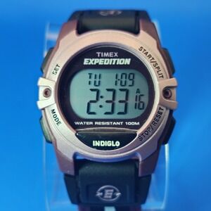 Vintage 2004 Timex Expedition Indiglo‎ 32mm Women's Quartz Digital Watch 5-7.5
